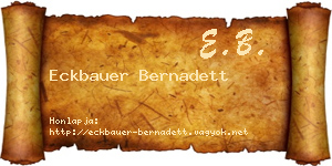 Eckbauer Bernadett névjegykártya